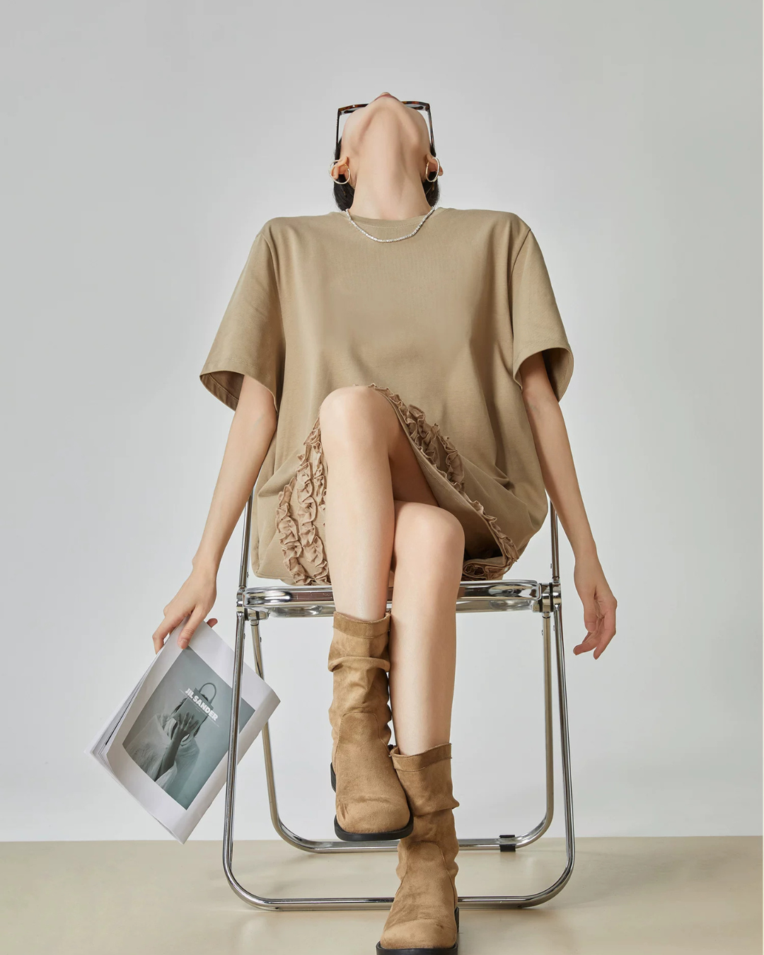 Churu Frill T-Shirt Mini Dress FER0129