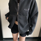 Studded Design Hooded Zip Jacket YLS1033