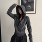 Color-Contrast Stitch Short Jacket YLS1045