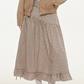 Retro Check Patchwork Jacket / A-Line Skirt MDB0011