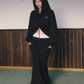 Shearled Cropped Hoodie / Mermaid Long Skirt IMC0037