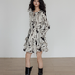 Round Neck Vintage Print Dress VAS0147