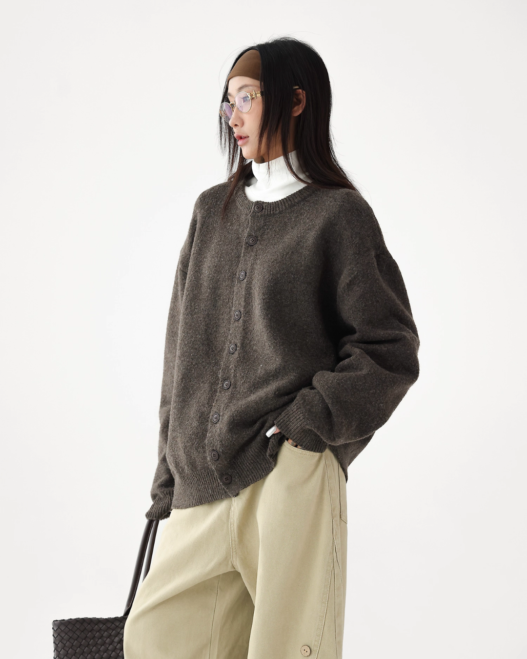 Round-Neck Knit Cardigan ACS0313