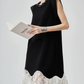 Lace Switching Asymmetry Dress FER0139