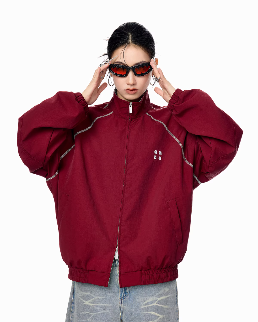 Double Zip Nylon Jacket ICM0086