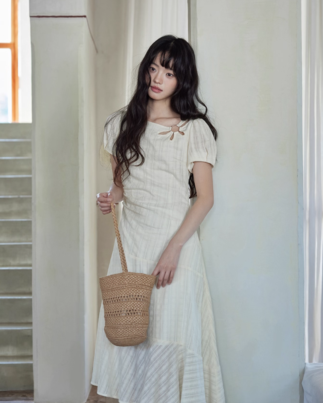 Cotton Apricot Long Dress SMS0026