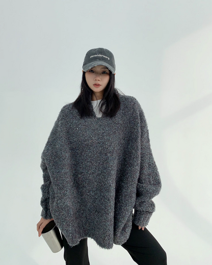 V-Neck Loose Silhouette Knit YLS0701