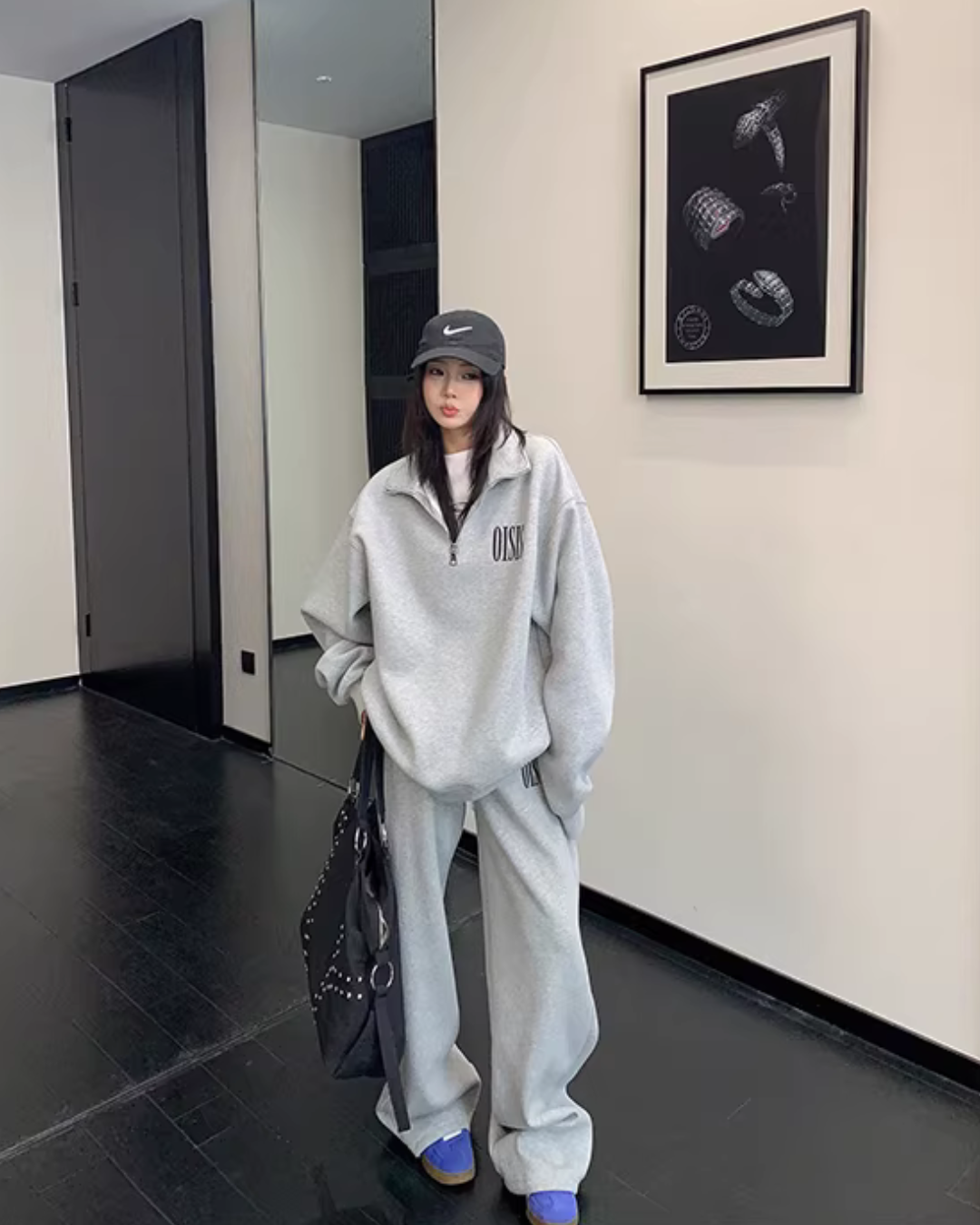 Half-Zip Sweatshirt / Wide Sweatpants YLS1020