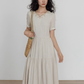 Round Neck Linen Long Dress VAS0132