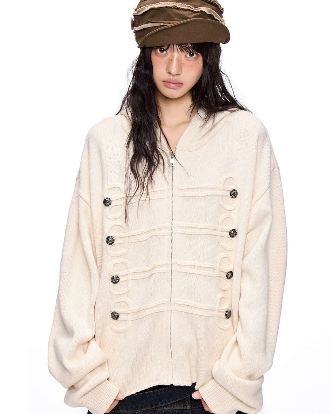 Napoleon Double-Breasted Knit Cardigan EZK0112