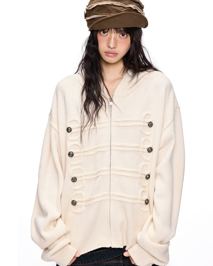 Napoleon Double-Breasted Knit Cardigan EZK0112