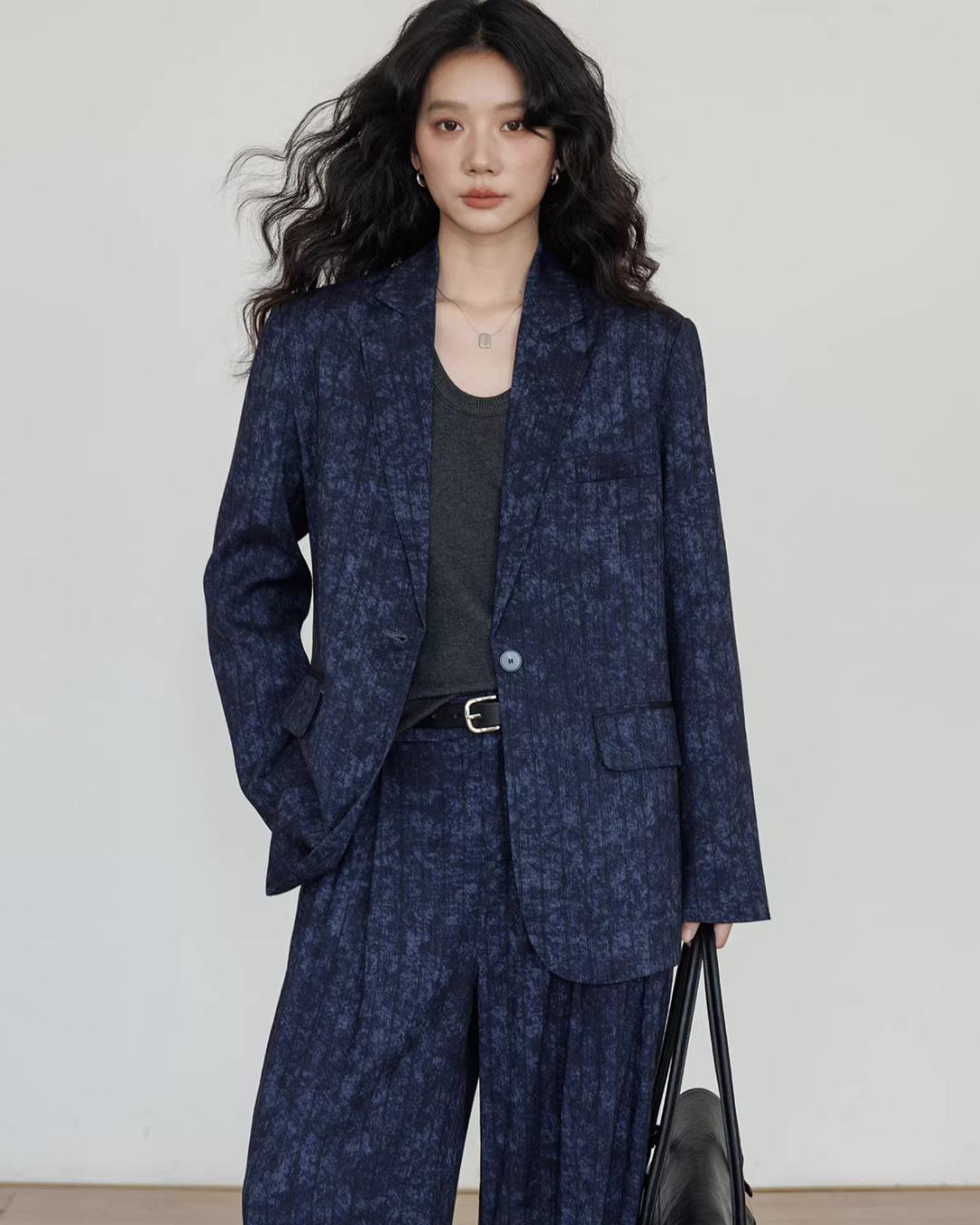 Linen Oversized Casual Jacket/Wide Pants VAS0181