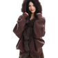 Fur Hood Zip Up Knit BGS0018