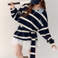 Border Half Button Dress ASG0018