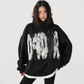 Lace Burnout Embroidered Hoodie ACS0342