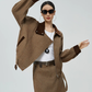 Wool-Like Short Jacket / Mini Skirt FER0379