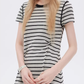 Border Slim Fit Long Dress SHN0001