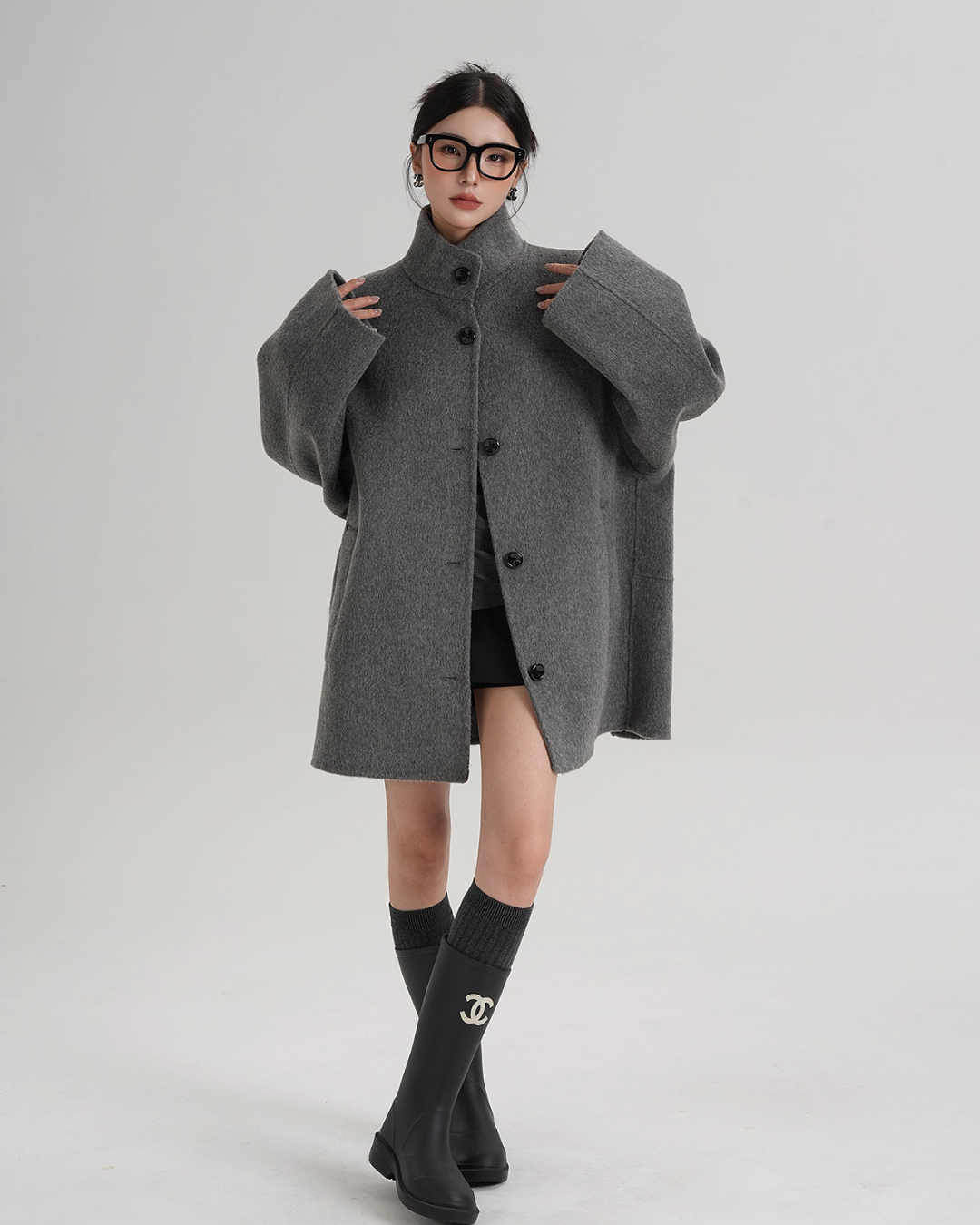 Stand Collar Short Coat SRS0396