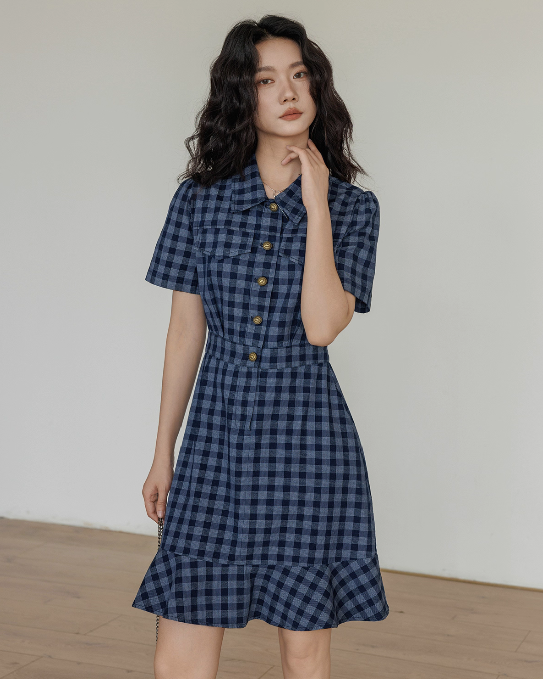 Paid Shirt Dress VAS0114