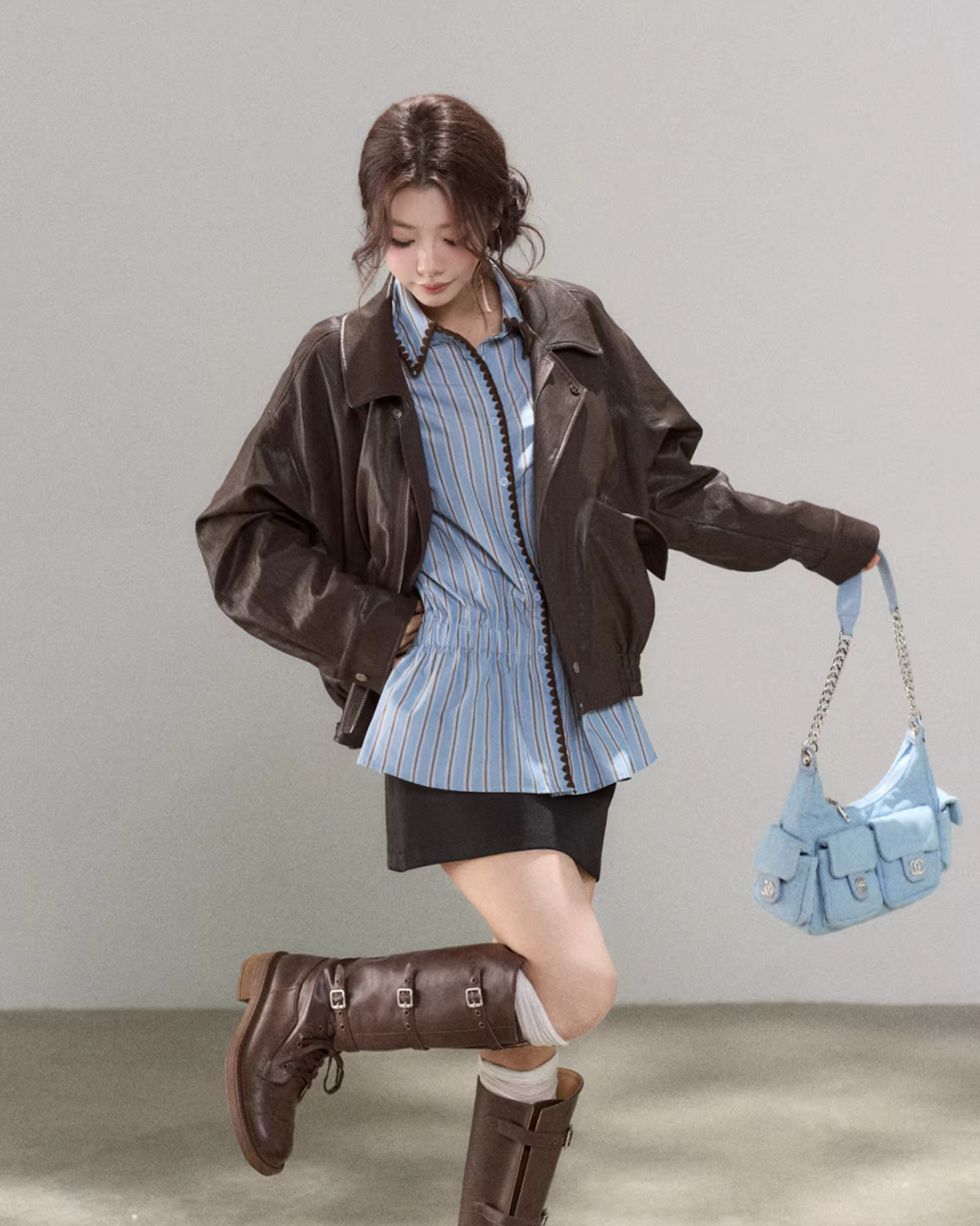 Brown High-End Leather Jacket WDB0014