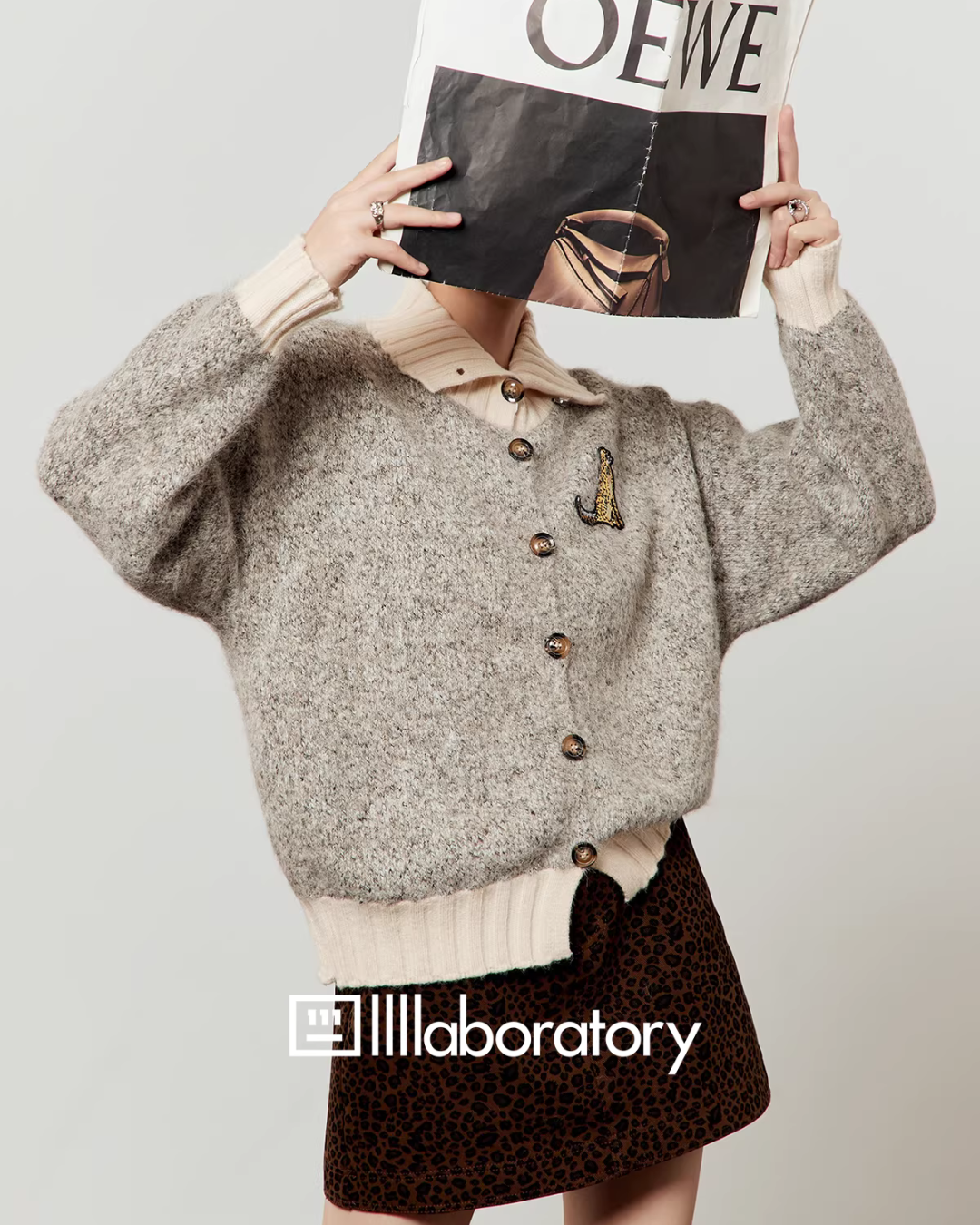 Layered-Style Knit Cardigan LLA0625