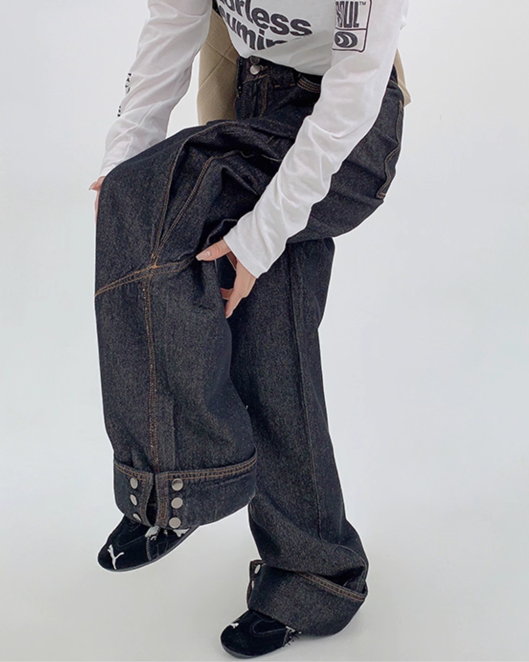 Vintage Straight Wide Pants YLS0972