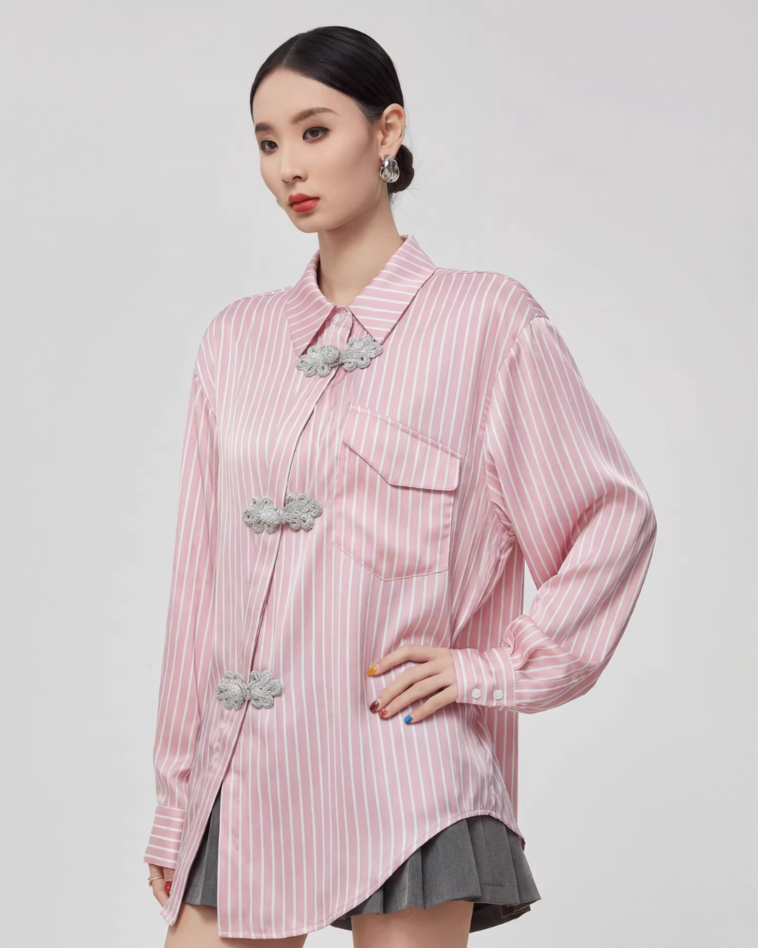 Chinese-style Long-Sleeve Shirt FER0047