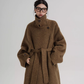 Stand Collar Long Loose Wool Coat SRS0361