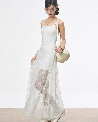 Lace Long Dress / Long Sleeve Shirt  WEO0052