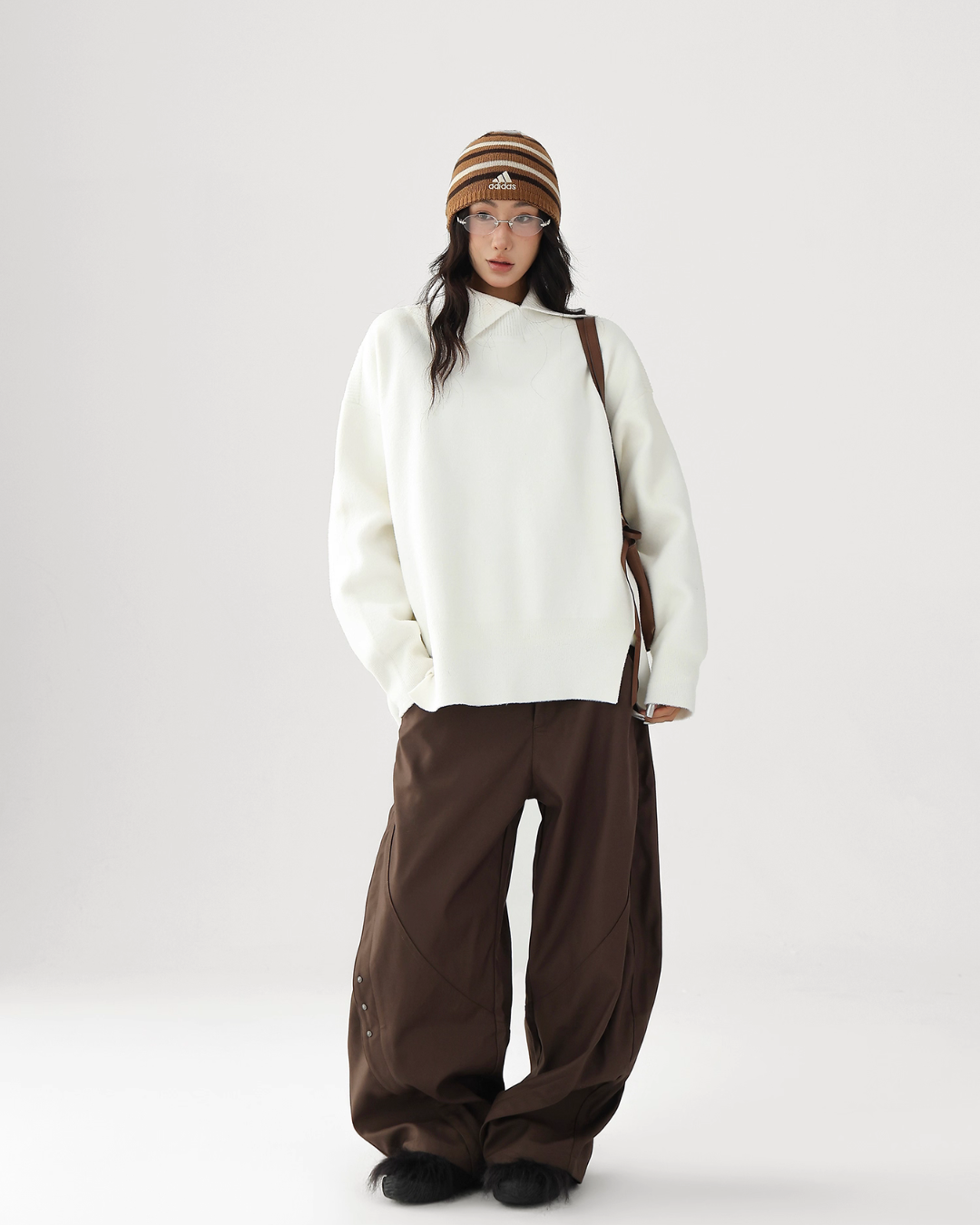 Retro Split Pullover Knit ACS0303