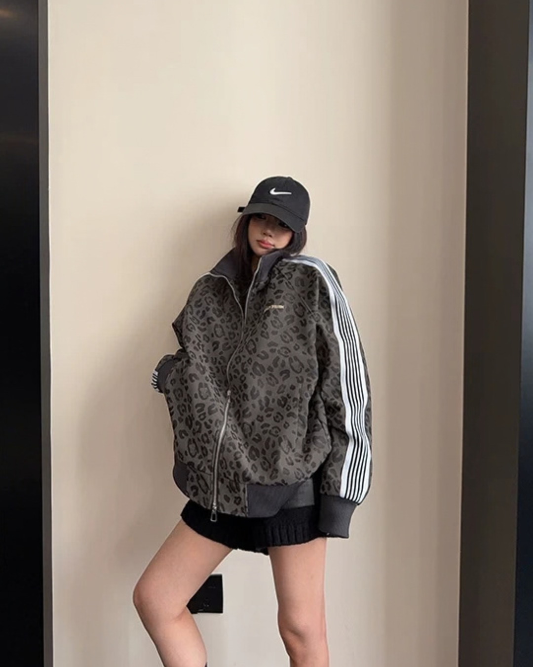 Sideline Leopard Track Jacket YLS1050