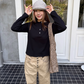 Half-Button Long Sleeve Top CYE0022