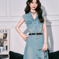 Retro Denim Sleeveless Dress MNX0001