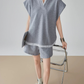 Layered-Style Key Neck Top / Shorts FER0126