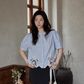 Puff Sleeve Striped Shirt SMS0007