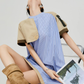 Mixed Material Docking Balloon Dress FER0357