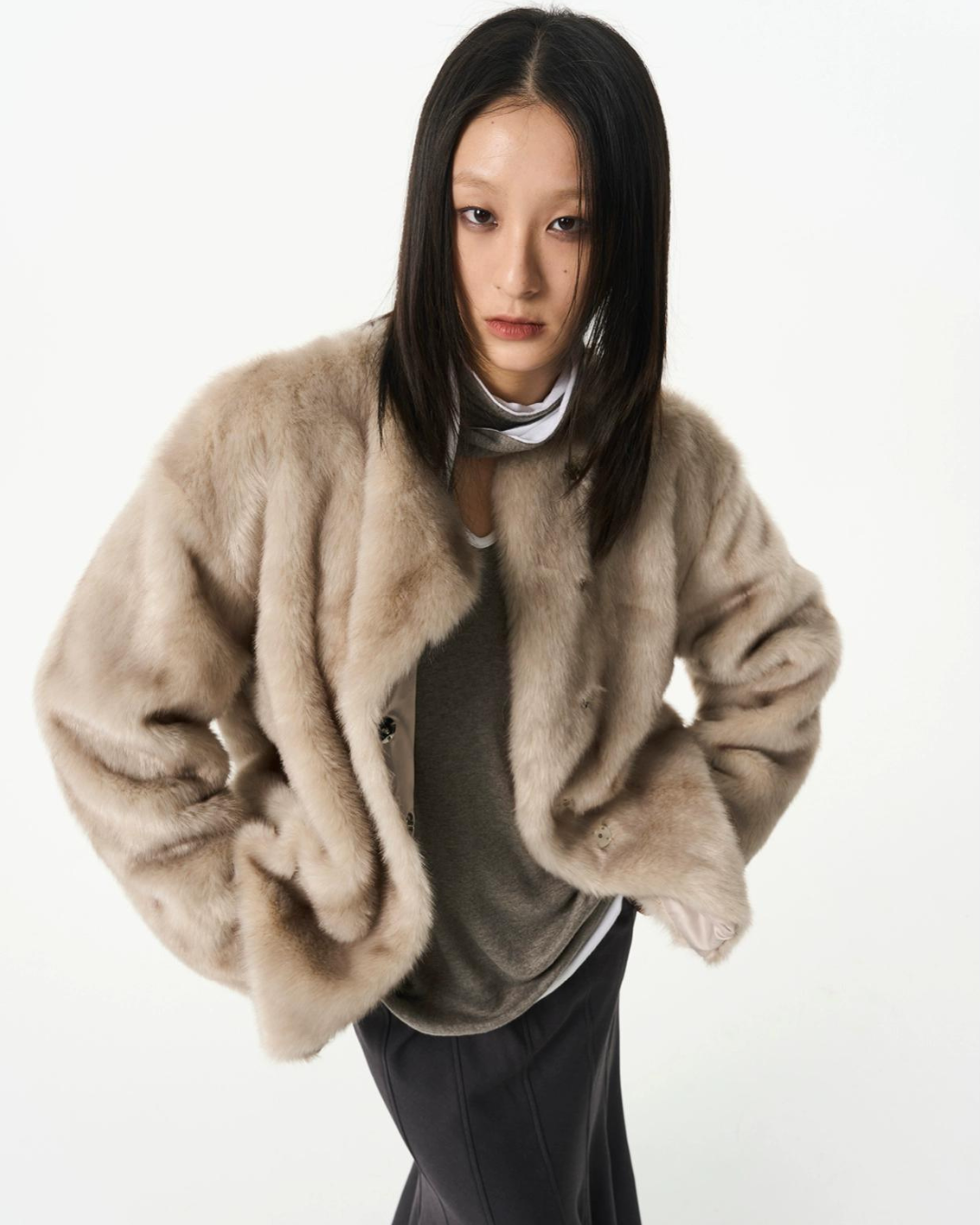 Eco Fur Volume Coat TKC0002