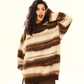 Multi Border Shaggy Knit WDZ0003