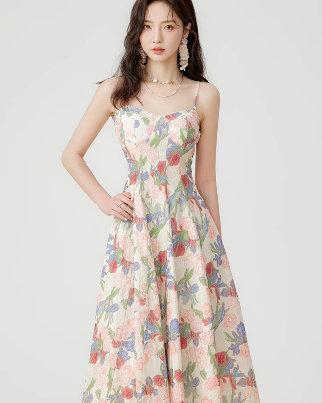 Flower Flare Cami Dress LSN0003