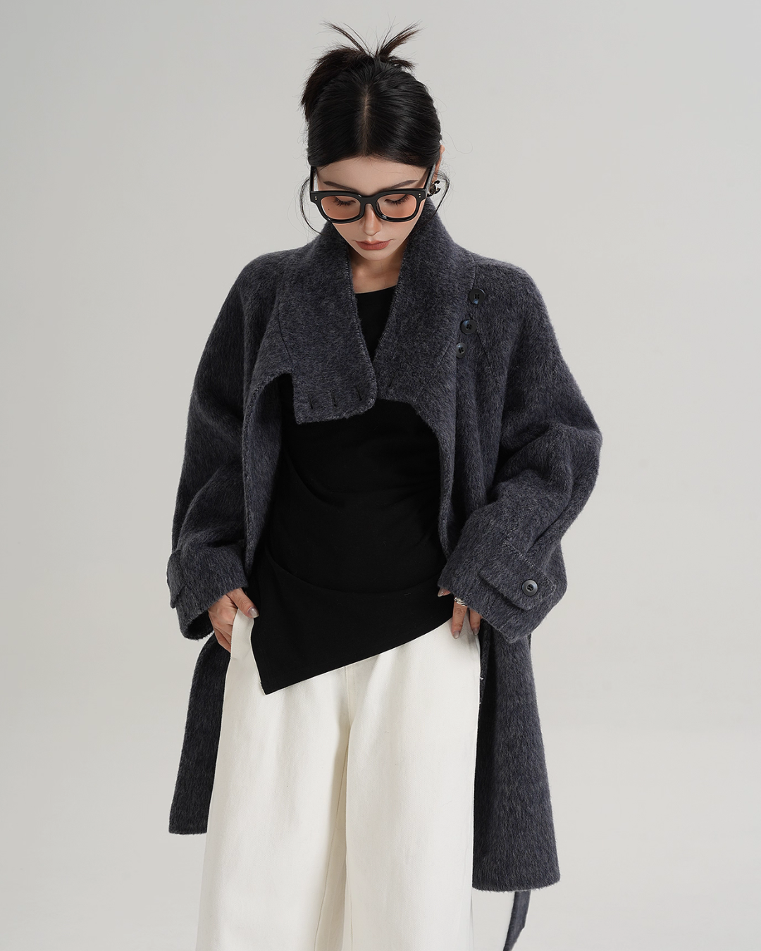 Stand Collar Wool Coat SRS0364