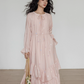Small Floral Embroidery Long Dress VAS0156