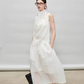 French Ribbon Sleeveless Top / Irregular Tulip Hem Skirt TEO0010