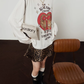 Love Tiger Long-Sleeve Top / Leopard Mini Skirt LLA0642