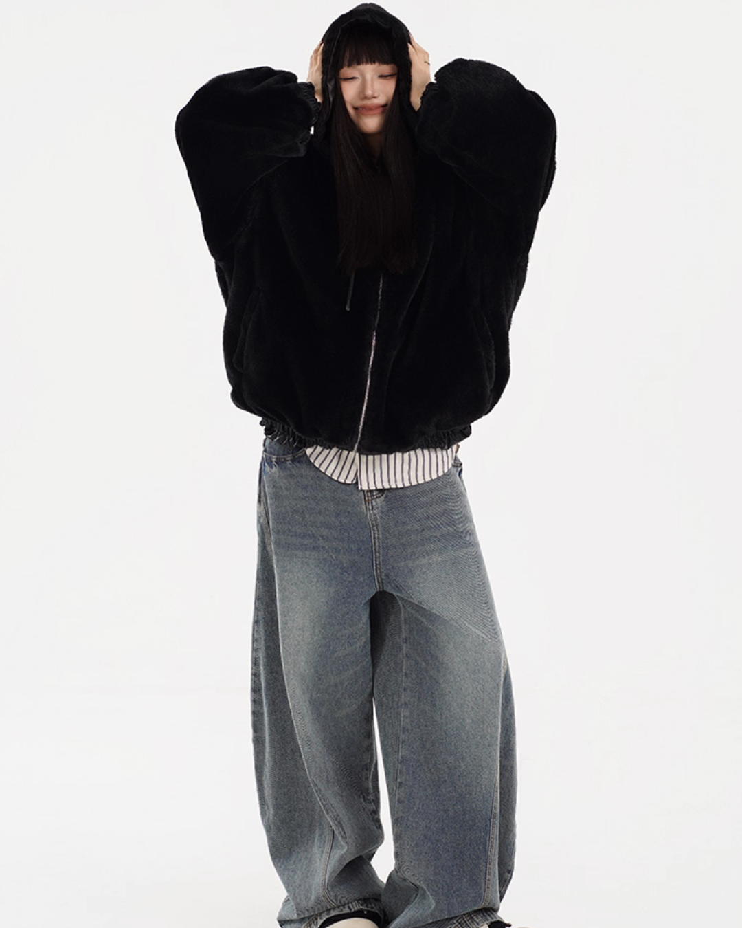 Reversible Leather Boa Jacket  FEC0003