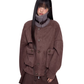 Knit Collar Suede Jacket EZK0089