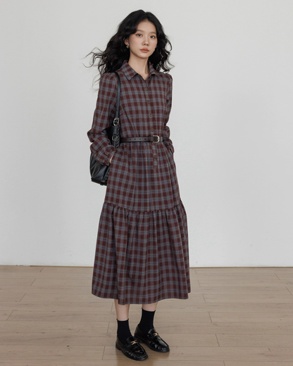 Classic Paid Long Dress VAS0162