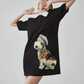 Dog Graphic Polo Dress FER0202