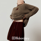 Star Logo Mock Neck Top/Pleated Skirt LLA0568