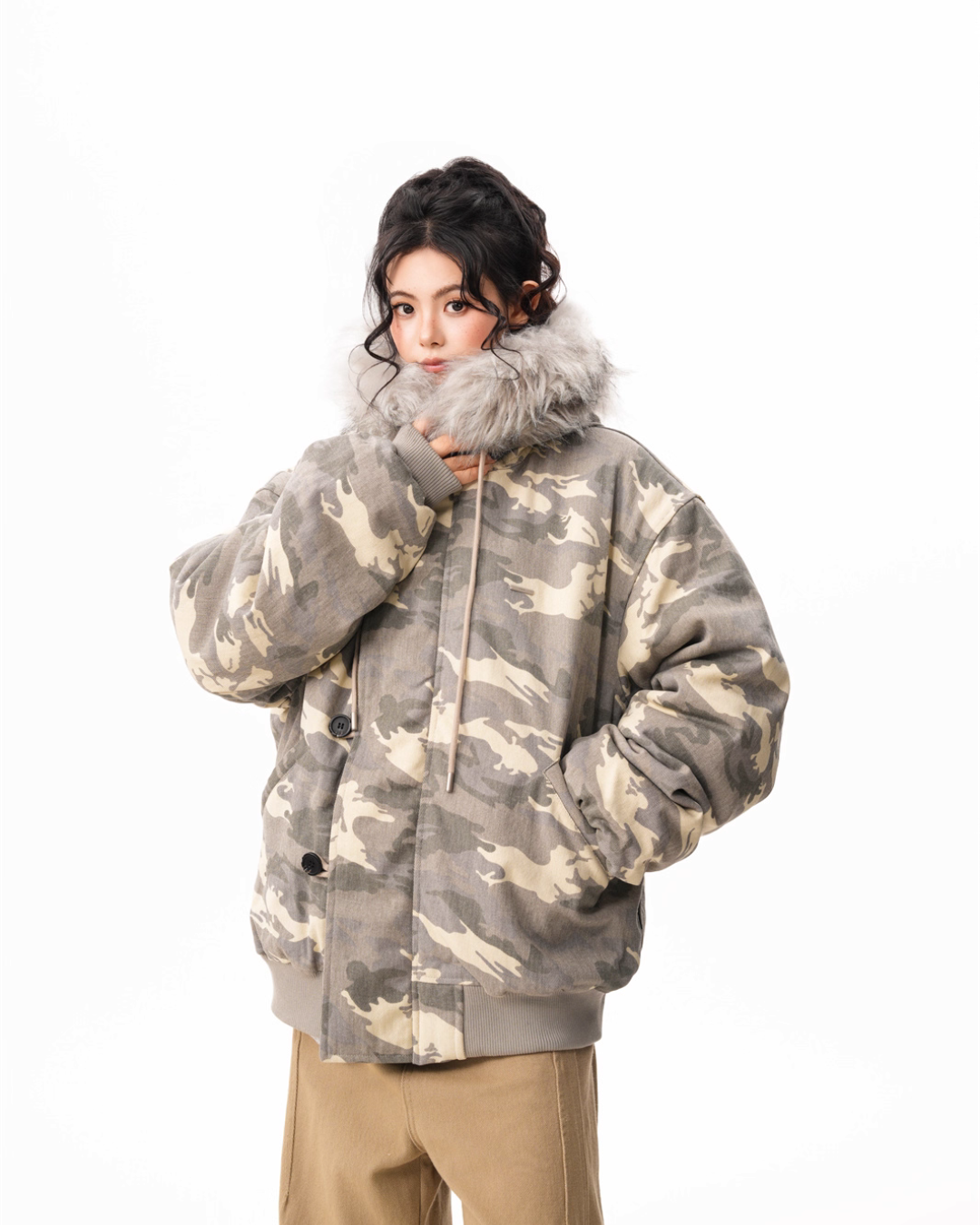 Fur Collar Cotton Jacket BWA0003