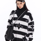 Striped Shaggy Knit Tops CCS0023